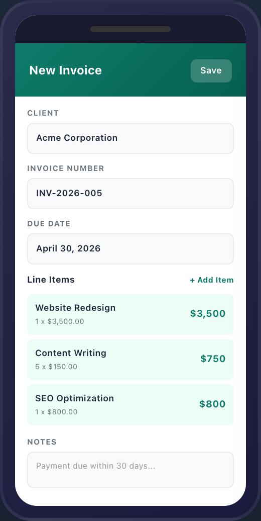 New Invoice